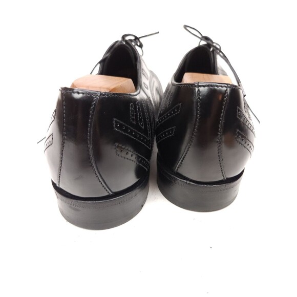 PRADA Size US 9 / UK 8 EE Black Perforated Leather Lace Up Shoes